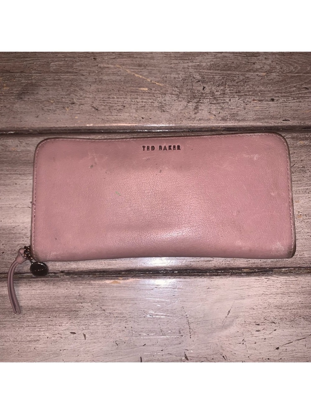 Ted baker pink leather wallet